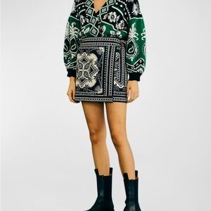 Farm Rio Mystic Scarf Mini Skirt. XL NWT